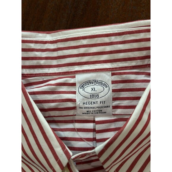 NWT Brooks Brothers American Flag Short Sleeve Shirt Men's Sz XL Regent Fit $99 - Picture 2 of 6